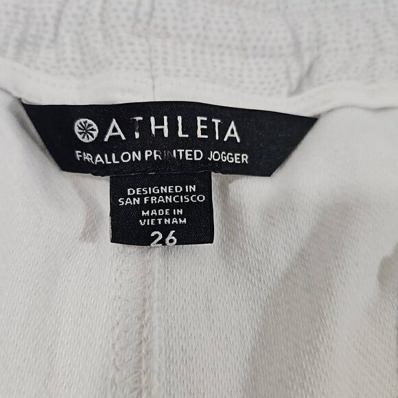 Athleta womens size 26 Farallon Printed Jogger Spliced Magic Veil Grey Lounge Ca - Picture 2 of 8